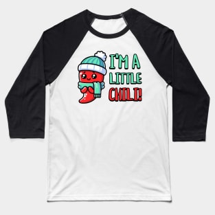 I'm a Little Chili! Cute Chili Pepper Cartoon Baseball T-Shirt